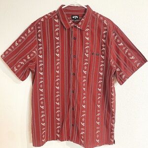 Billabong Men’s Large Dress Shirt - Terracotta
